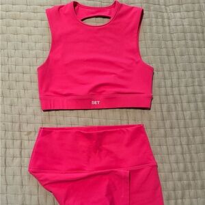 SET ACTIVE set hot pink size M